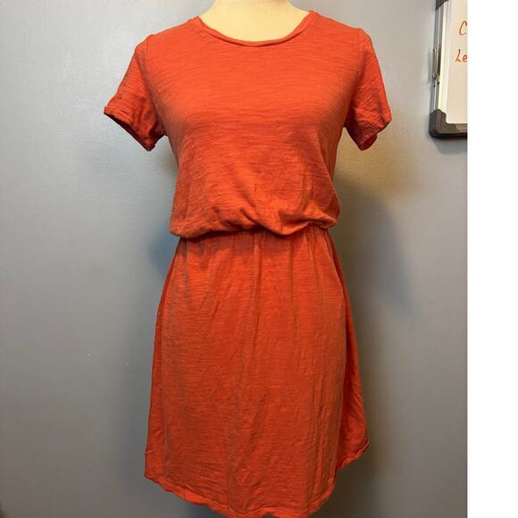 Old Navy Pull On T-Shirt Dress XS Peachy Brown Clay Casual Boho 100% Cotton - Picture 1 of 7
